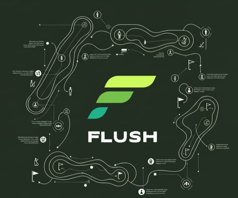 Golf course at sunset